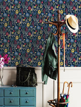 York Navy Jane Peel & Stick Wallpaper