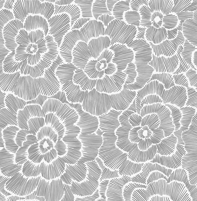 York Charcoal Saraya Peel & Stick Wallpaper