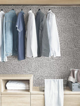York Charcoal Saraya Peel & Stick Wallpaper