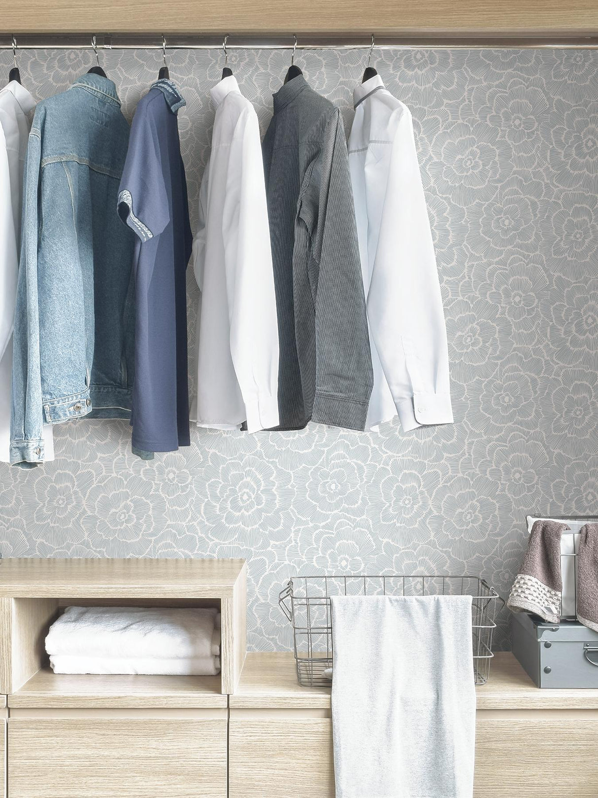 York Blue Saraya Peel & Stick Wallpaper