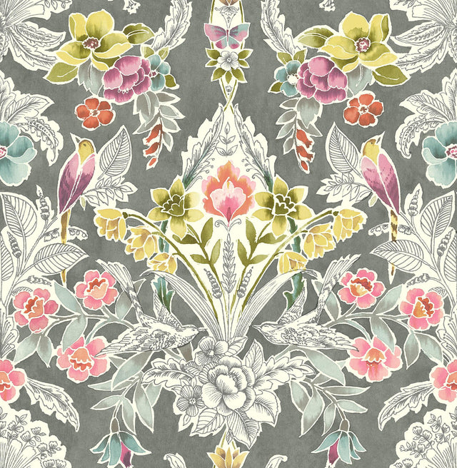 York Grey Summer Love Peel & Stick Wallpaper