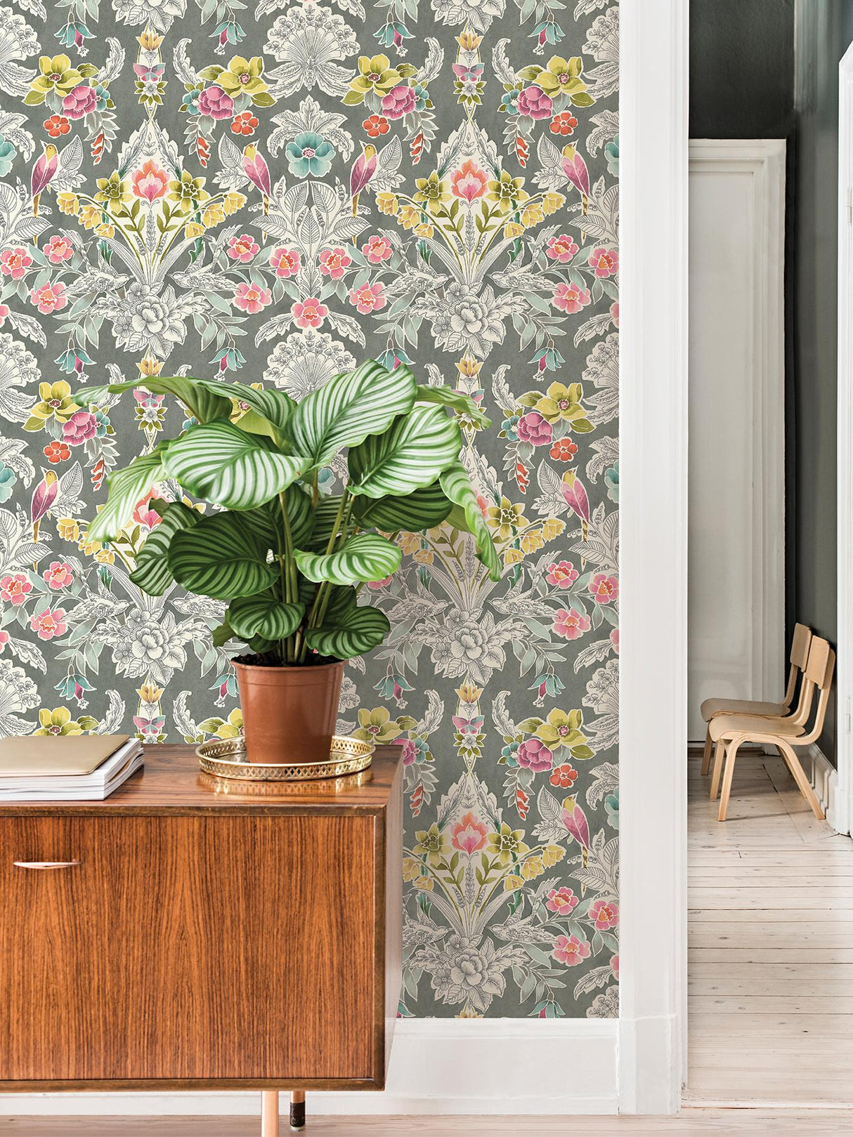 York Grey Summer Love Peel & Stick Wallpaper