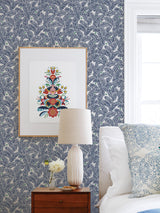 York Navy Fernanda Peel & Stick Wallpaper