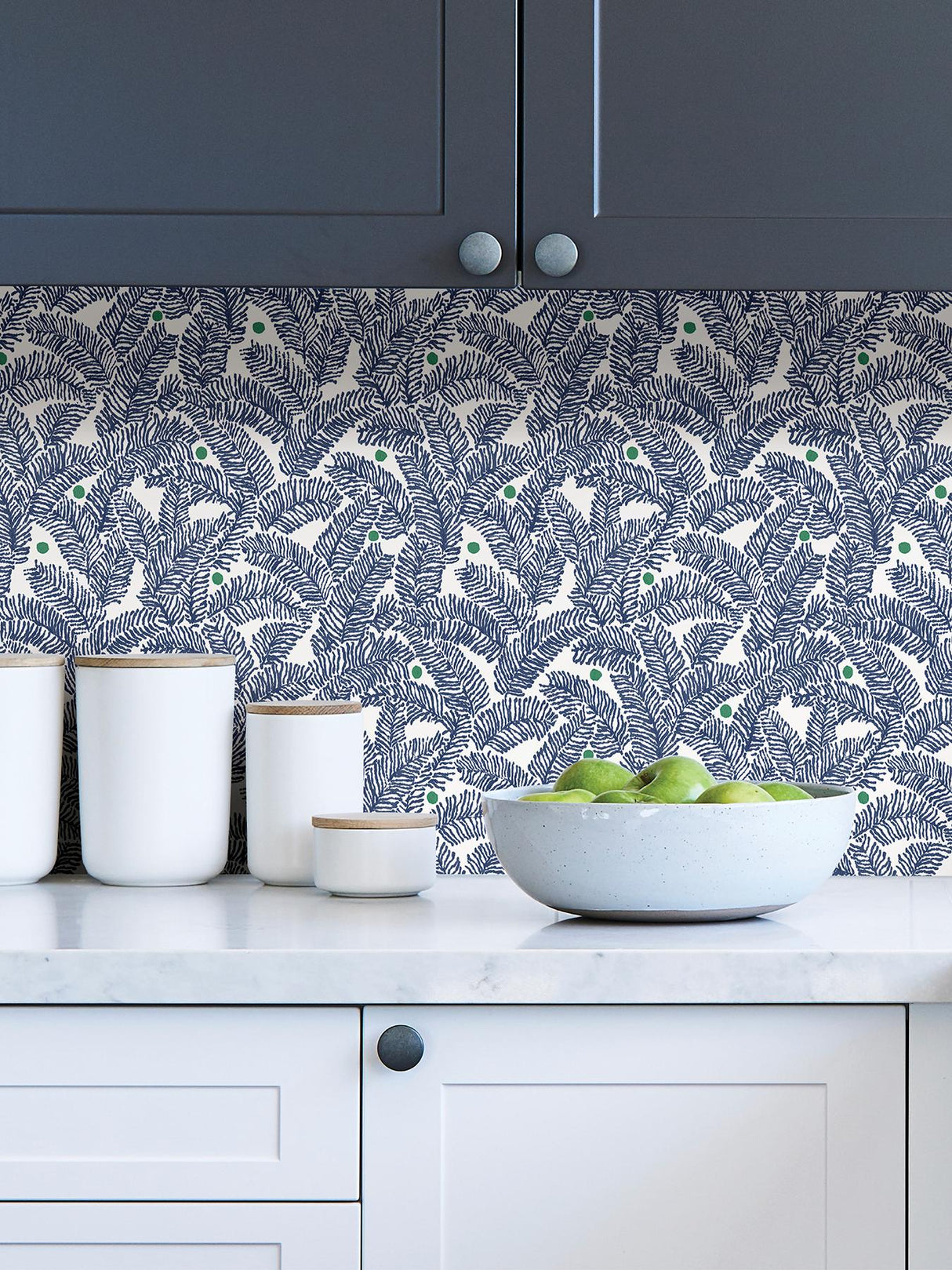 York Navy Fernanda Peel & Stick Wallpaper