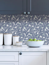 York Navy Fernanda Peel & Stick Wallpaper