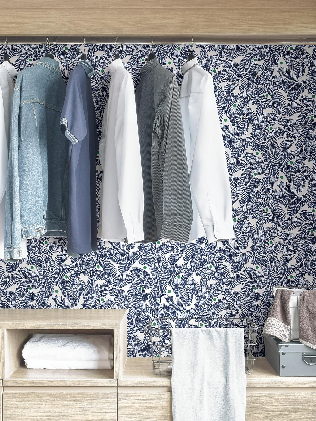 York Navy Fernanda Peel & Stick Wallpaper