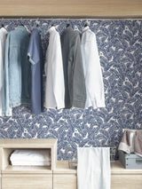 York Navy Fernanda Peel & Stick Wallpaper
