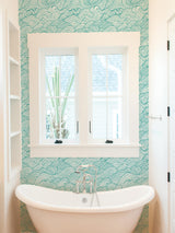 York Teal Saybrook Peel & Stick Wallpaper