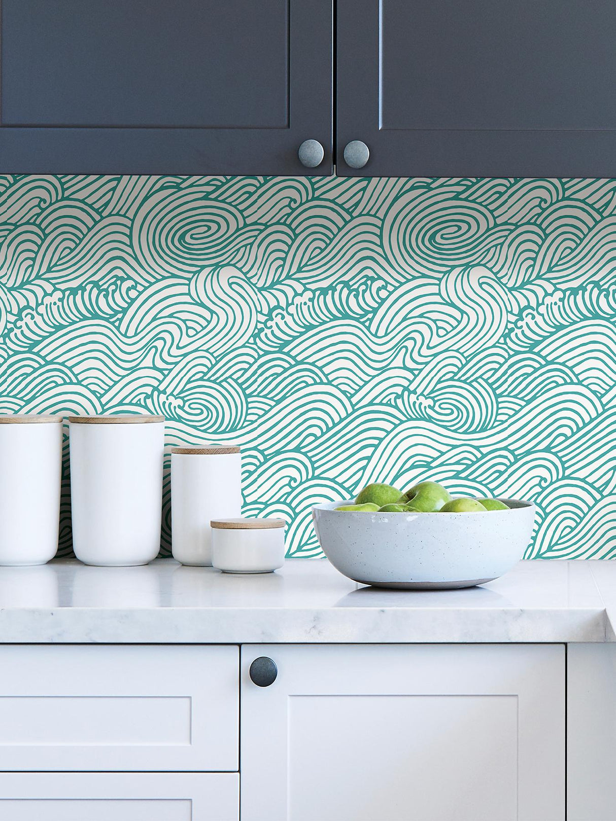 York Teal Saybrook Peel & Stick Wallpaper