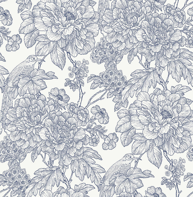 York Blue Sudbury Peel & Stick Wallpaper