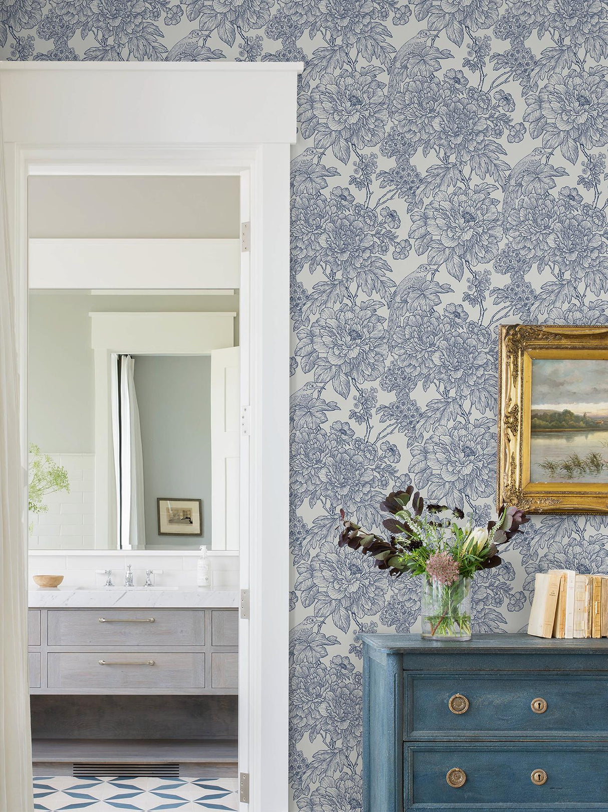 York Blue Sudbury Peel & Stick Wallpaper