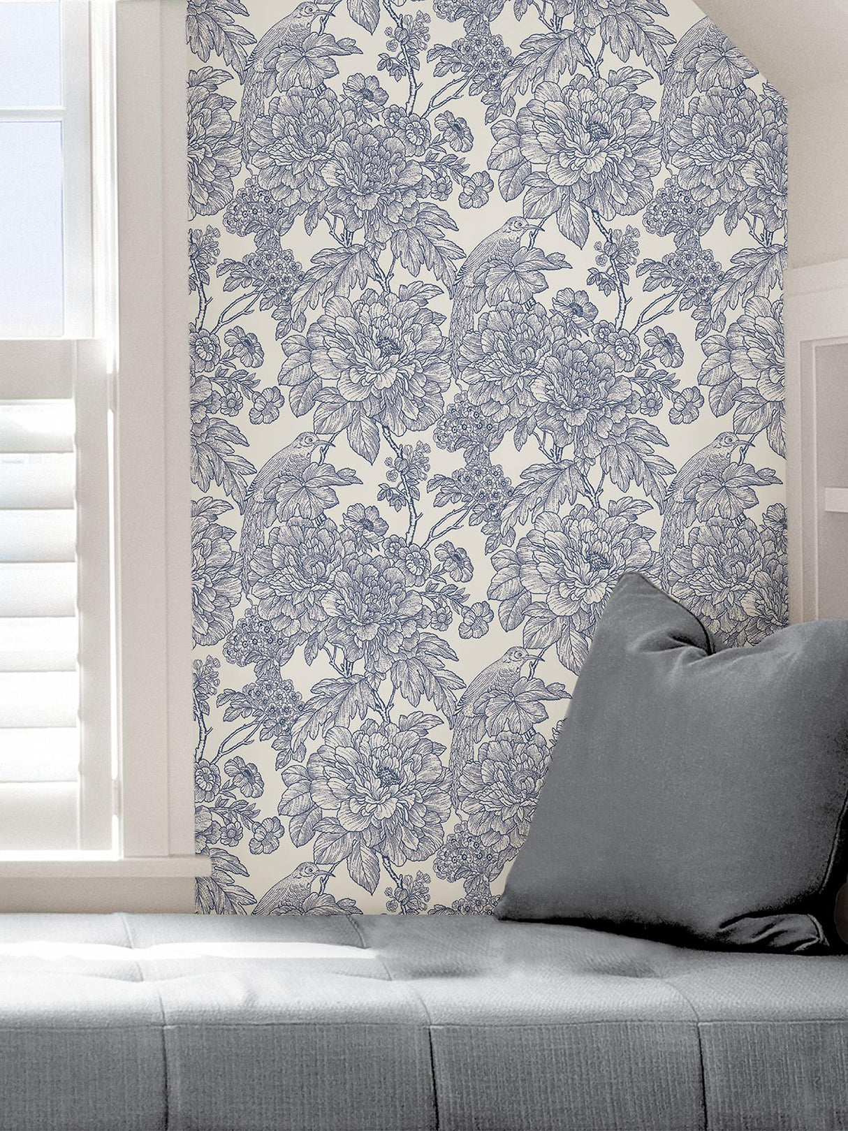 York Blue Sudbury Peel & Stick Wallpaper