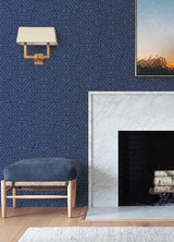 York Linear Blue Peel & Stick Wallpaper