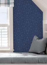 York Linear Blue Peel & Stick Wallpaper