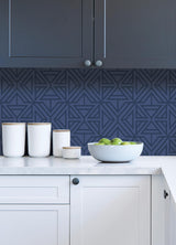 York Linear Blue Peel & Stick Wallpaper