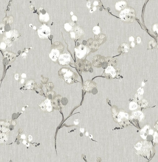 York Grey Mirei Peel & Stick Wallpaper
