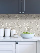 York Grey Mirei Peel & Stick Wallpaper