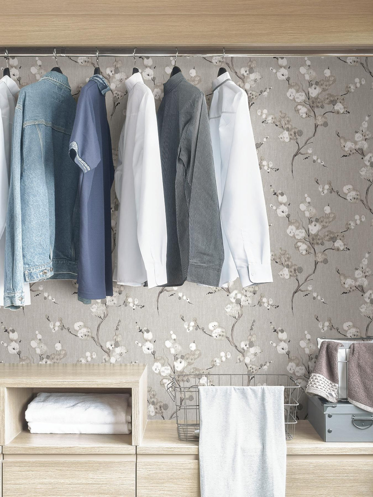 York Grey Mirei Peel & Stick Wallpaper