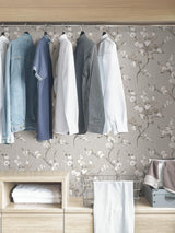 York Grey Mirei Peel & Stick Wallpaper