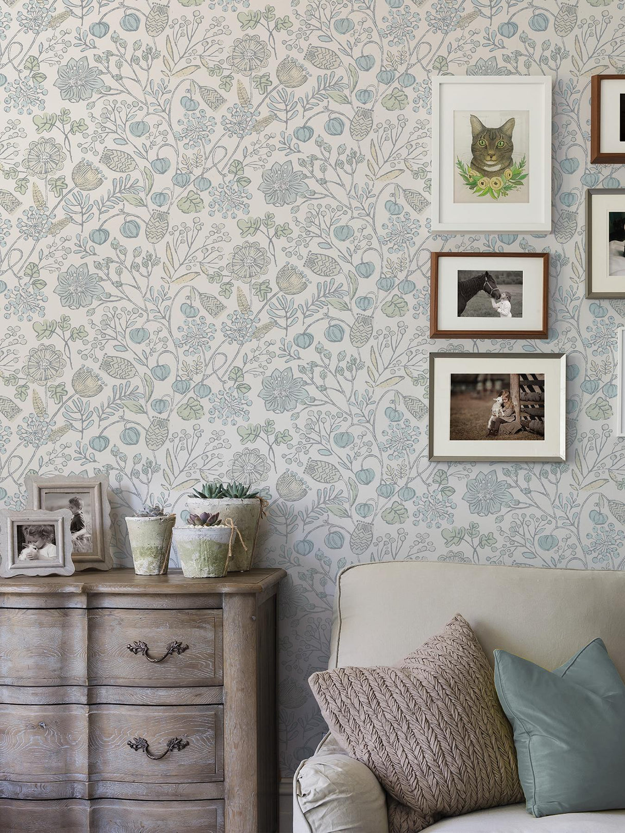 York Blue & Green Southern Trail Peel & Stick Wallpaper