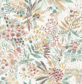 York Naupaka Teal Peach Peel & Stick Wallpaper