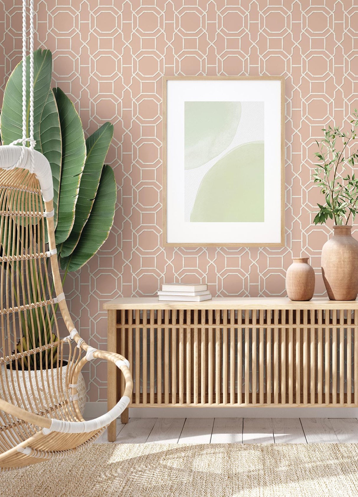 York Sanya Salmon Peel & Stick Wallpaper
