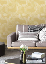 York Hokime Mustard Peel & Stick Wallpaper