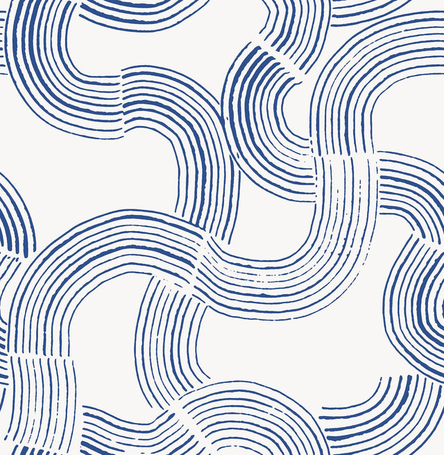 York Hokime Cobalt Peel & Stick Wallpaper