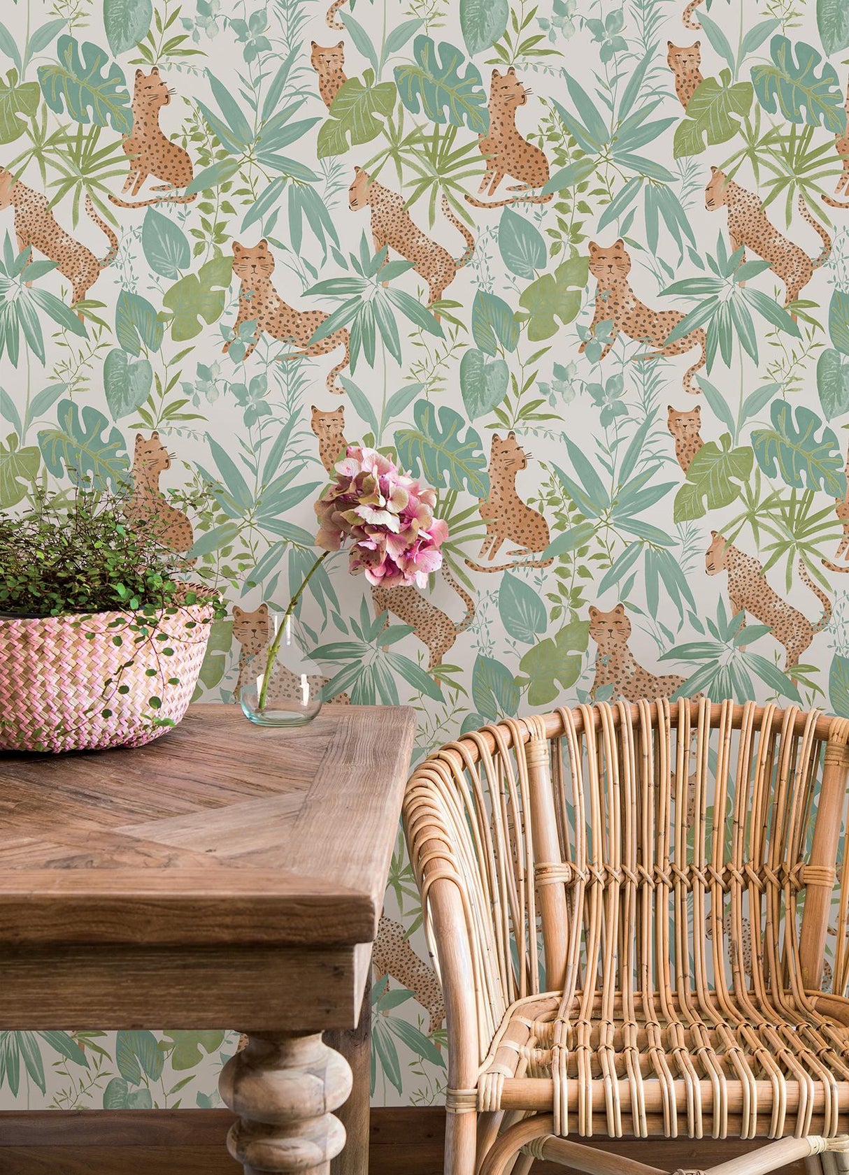 York Jhalana Teal Lime Peel & Stick Wallpaper