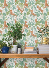 York Jhalana Teal Lime Peel & Stick Wallpaper