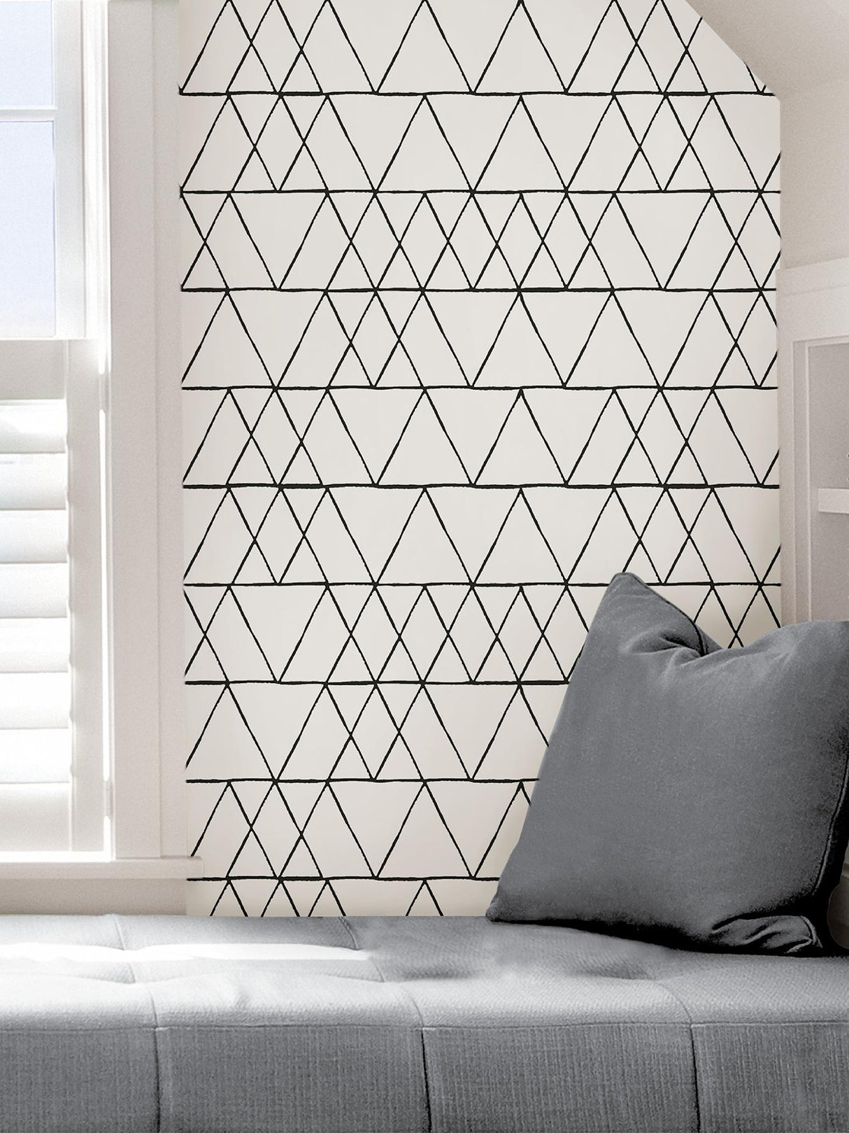 York Black Harris Peel & Stick Wallpaper