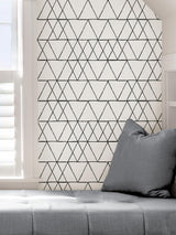 York Black Harris Peel & Stick Wallpaper