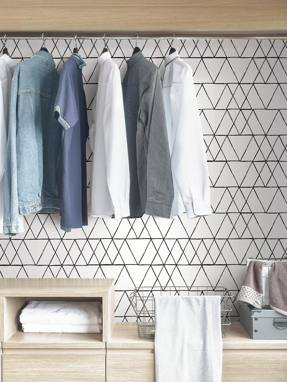 York Black Harris Peel & Stick Wallpaper