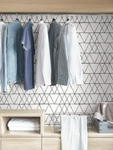 York Black Harris Peel & Stick Wallpaper