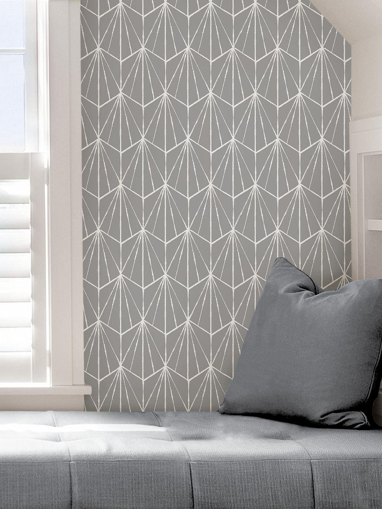 York Grey Dorset Peel & Stick Wallpaper