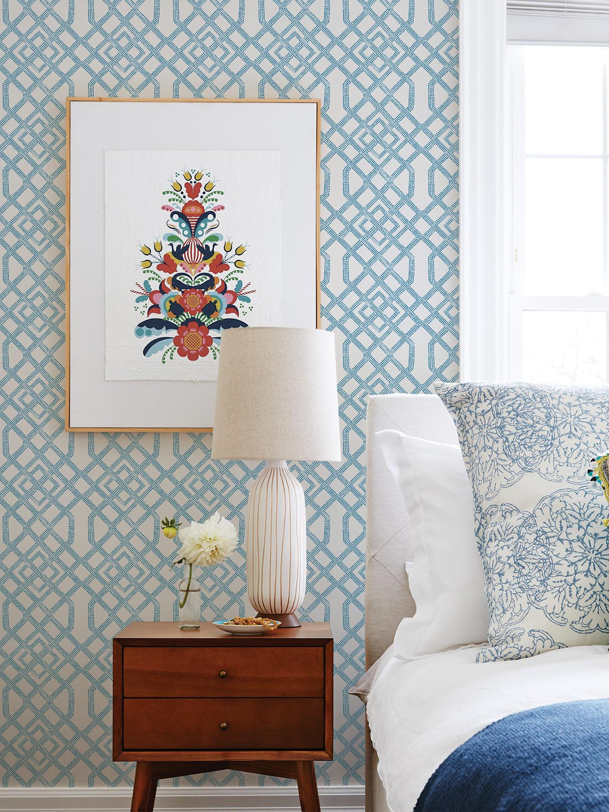 York Blue Tanner Peel & Stick Wallpaper