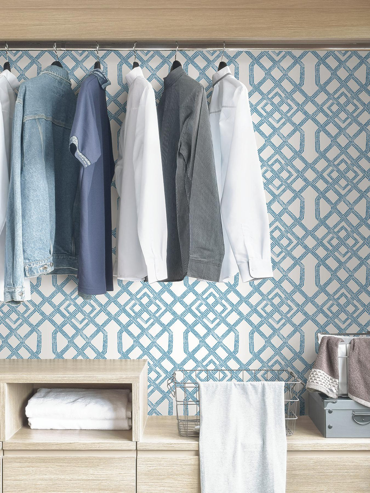 York Blue Tanner Peel & Stick Wallpaper