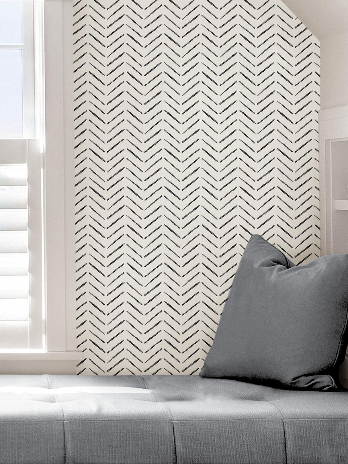 York Black Holden Peel & Stick Wallpaper