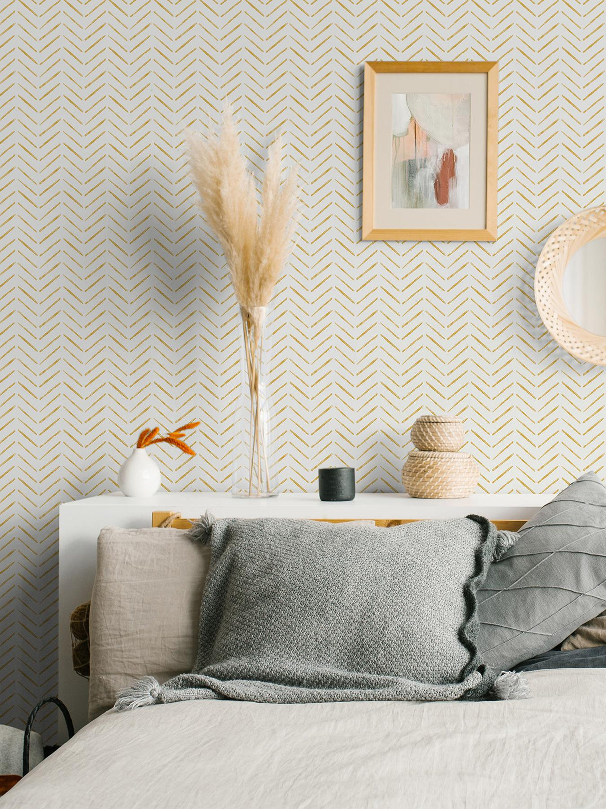 York Ochre Holden Peel & Stick Wallpaper