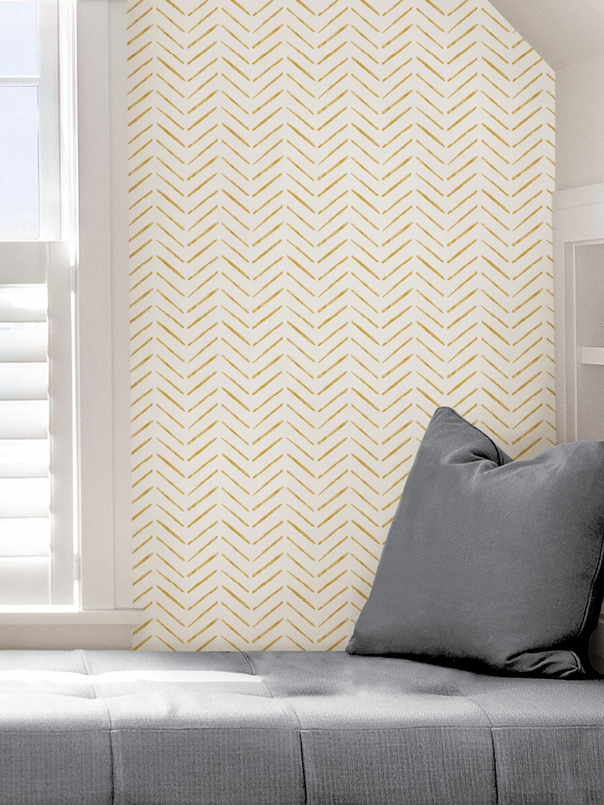 York Ochre Holden Peel & Stick Wallpaper