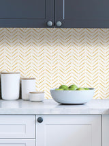York Ochre Holden Peel & Stick Wallpaper