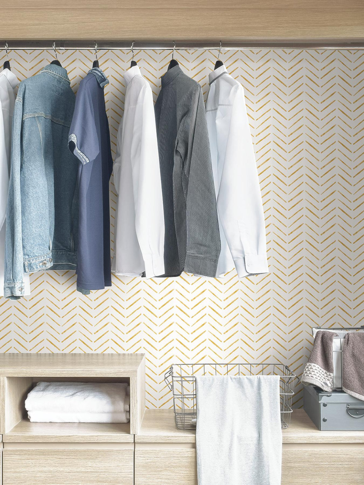 York Ochre Holden Peel & Stick Wallpaper