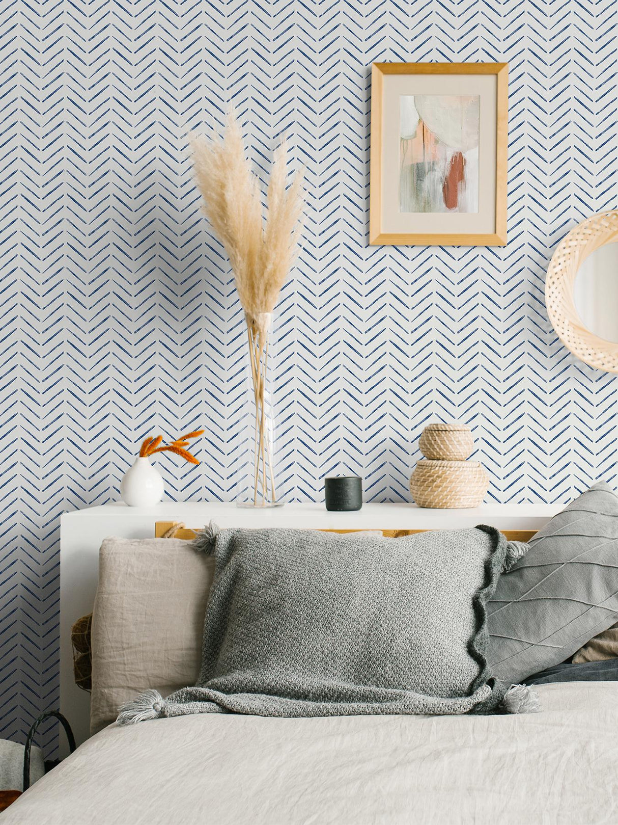 York Indigo Holden Peel & Stick Wallpaper