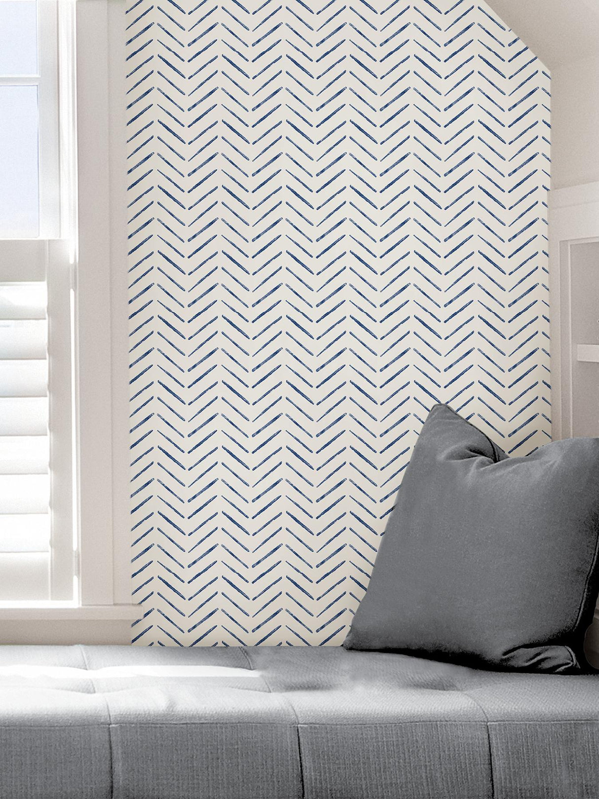 York Indigo Holden Peel & Stick Wallpaper