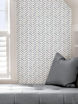York Indigo Holden Peel & Stick Wallpaper