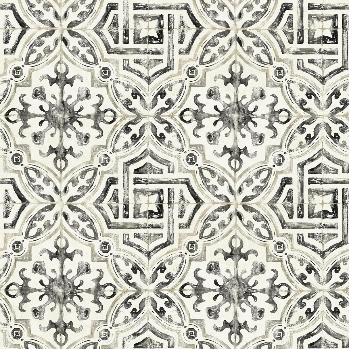 York Black Landondale Peel & Stick Wallpaper