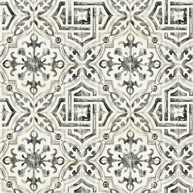 York Black Landondale Peel & Stick Wallpaper