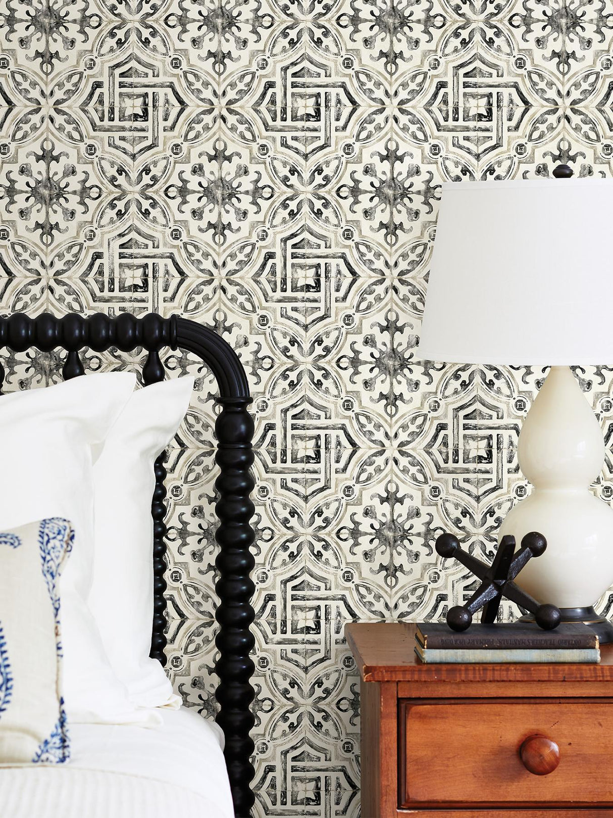 York Black Landondale Peel & Stick Wallpaper
