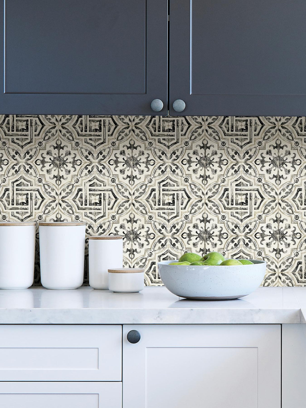 York Black Landondale Peel & Stick Wallpaper