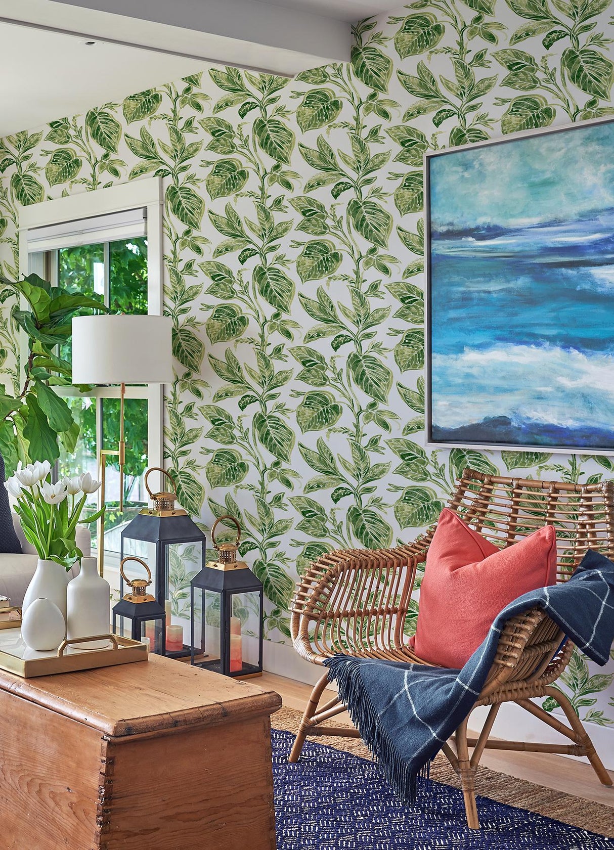 York Green Caryota Peel & Stick Wallpaper